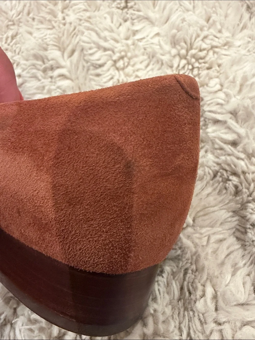 Cole Haan Rust Suede Pointed Tassel Loafers